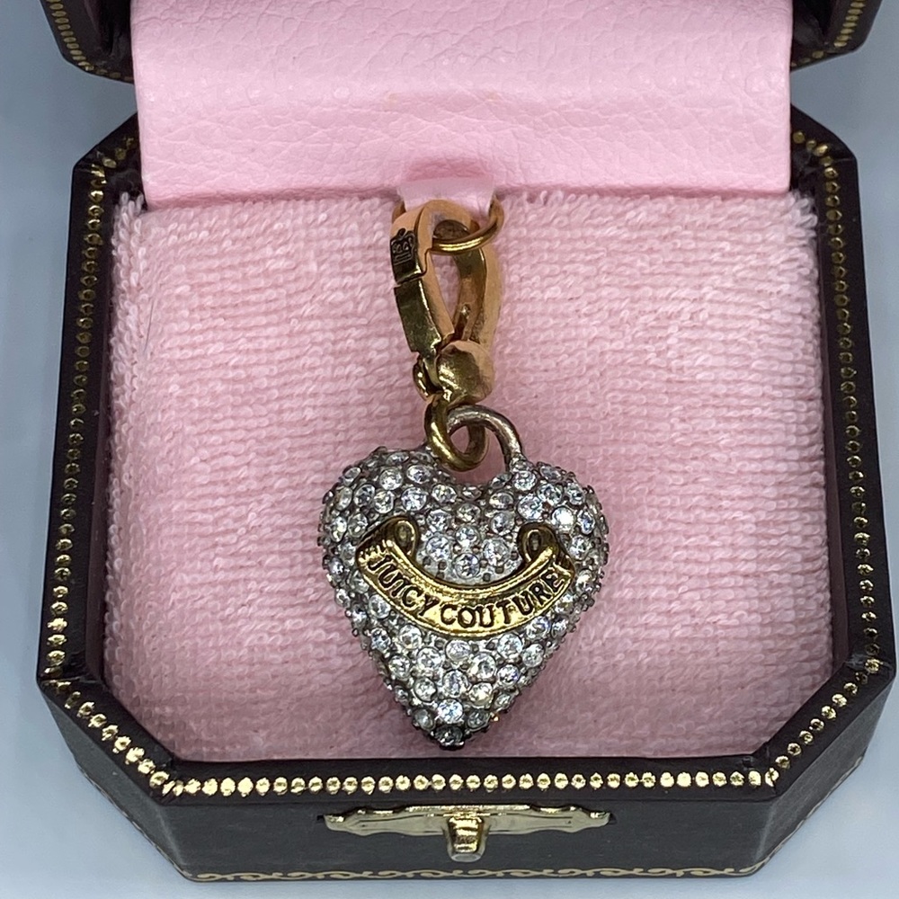 Juicy Couture Pave Puff Heart Charm